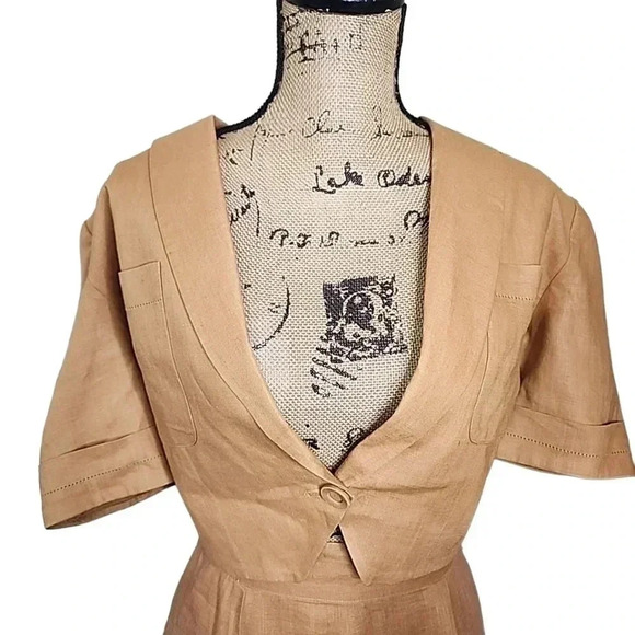 Paul Alexander Vintage Linen Skirt Set – Size 6 - Picture 3 of 15